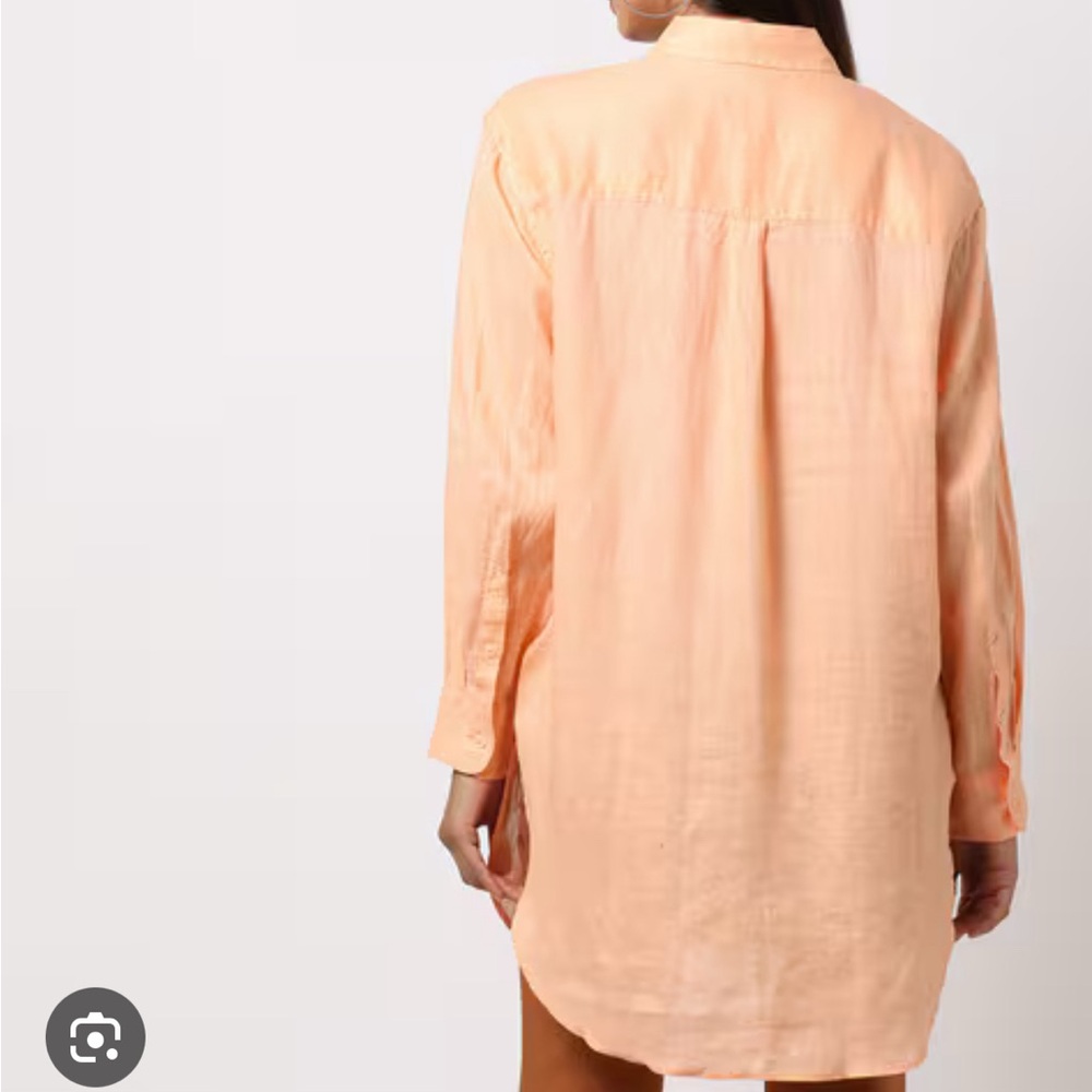 GAP 100% Linen Weekend Tunic Women’s Long
Shirt - Dress in Tangerine Peach